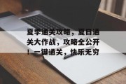 夏季通关攻略，夏日通关大作战，攻略全公开！一键通关，快乐无穷
