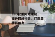SEO权重网站建设，提升网站排名，打造品牌影响力