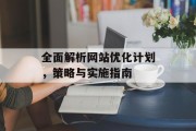 全面解析网站优化计划，策略与实施指南