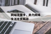 网站流量卡，助力网络生活无忧畅游