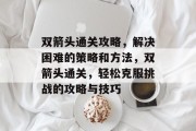 双箭头通关攻略,解决困难的策略和方法,双箭头通关,轻松克服挑战的攻略与技巧 双箭头通关攻略,解决困难的策略和方法,双箭头通关,轻松克服挑战的攻略与技巧