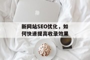 新网站SEO优化，如何快速提高收录效果