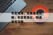 冬至观海,完美通关攻略,冬至赏海记,畅通通关攻略