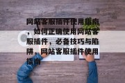 网站客服插件使用指南，如何正确使用网站客服插件，必备技巧与陷阱，网站客服插件使用指南