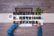 揭秘网站SEO排名优化，选择专业SEO排名公司的关键因素