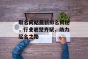 取名网站最新排名揭秘，行业翘楚齐聚，助力起名之路