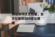 网站如何优化权重，全方位解析SEO优化策略