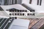 揭秘流量刷网站，如何吸引真实流量，提升网站价值