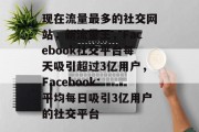 现在流量最多的社交网站，新流量王，Facebook社交平台每天吸引超过3亿用户，Facebook: 平均每日吸引3亿用户的社交平台