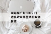 网站推广与SEO，打造高效网络营销的双剑合璧