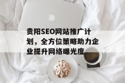 贵阳SEO网站推广计划，全方位策略助力企业提升网络曝光度