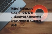 天地在线(002995.SZ)：控股股东、实际控制人拟协议转让部分股份引入战略投资者
