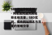 SEO网站分析实例 - 揭示如何提升网站排名和流量，SEO实战，提升网站排名与流量的策略分享