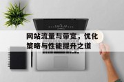 网站流量与带宽，优化策略与性能提升之道