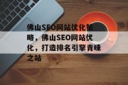 佛山SEO网站优化策略，佛山SEO网站优化，打造排名引擎青睐之站