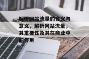 解析网站流量的含义与意义，解析网站流量，其重要性及其在商业中的作用