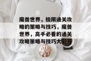 魔兽世界,极限通关攻略的策略与技巧,魔兽世界,高手必看的通关攻略策略与技巧大公开