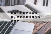 东莞SEO网站排名优化，助力企业提升在线竞争力