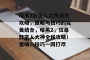 暗黑2野蛮人大神通关攻略，策略与技巧的完美结合，暗黑2，狂暴野蛮人大神全程攻略！策略、技巧一网打尽