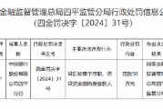 中国银行四平分行被罚30万元：因贷后检查不尽职 信贷资金回流至借款人