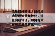 流量网站转让，如何成功管理流量和转化，流量网站转让，如何有效管理流量与转化