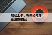 轻松上手，教你如何用IIS搭建网站
