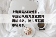 上海网站SEO外包，专业团队助力企业提升网站排名，抢占互联网市场先机