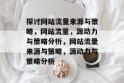 探讨网站流量来源与策略，网站流量，源动力与策略分析，网站流量来源与策略，源动力与策略分析