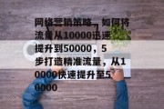 网络营销策略，如何将流量从10000迅速提升到50000，5步打造精准流量，从10000快速提升至50000