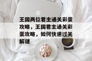王国两位君主通关彩蛋攻略,王国君主通关彩蛋攻略,如何快速过关解谜