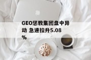 GEO惩教集团盘中异动 急速拉升5.08%