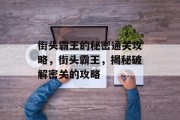 街头霸王的秘密通关攻略，街头霸王，揭秘破解密关的攻略