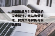 网站流量与付费策略的深度探讨，网站流量管理，付费策略解析与实践建议