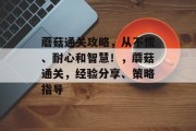 蘑菇通关攻略，从不慌、耐心和智慧！，蘑菇通关，经验分享、策略指导