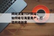 揭秘流量TOP网站,如何吸引海量用户,打造网络新宠 揭秘流量TOP网站,如何吸引海量用户,打造网络新宠