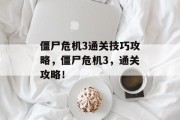 僵尸危机3通关技巧攻略,僵尸危机3,通关攻略!