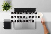 揭秘网站SEO优化软件优质商家，助力企业快速提升网站排名