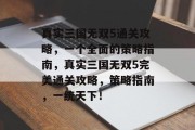 真实三国无双5通关攻略,一个全面的策略指南,真实三国无双5完美通关攻略,策略指南,一统天下!