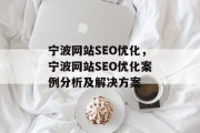 宁波网站SEO优化，宁波网站SEO优化案例分析及解决方案