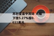 苏轩堂盘中异动 大幅下挫5.27%报0.611美元