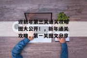 迎新年第三关通关攻略图大公开!,新年通关攻略,第一关图文分享
