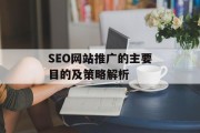 SEO网站推广的主要目的及策略解析