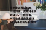 快速排名网站SEO，一招到底，高效排名网站SEO，一招指南，一招快速提升网站SEO！新手也能轻松做到