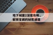 地下城堡2深度攻略，解锁宝藏的秘密通道