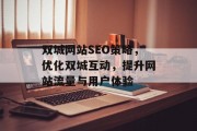 双城网站SEO策略，优化双城互动，提升网站流量与用户体验