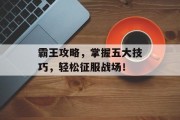 霸王攻略，掌握五大技巧，轻松征服战场！