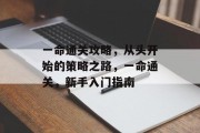 一命通关攻略，从头开始的策略之路，一命通关，新手入门指南