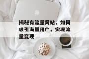 揭秘有流量网站,如何吸引海量用户,实现流量变现 揭秘有流量网站,如何吸引海量用户,实现流量变现