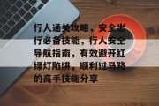 行人通关攻略,安全出行必备技能,行人安全导航指南,有效避开红绿灯陷阱,顺利过马路的高手技能分享