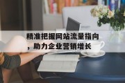 精准把握网站流量指向,助力企业营销增长 精准把握网站流量指向,助力企业营销增长